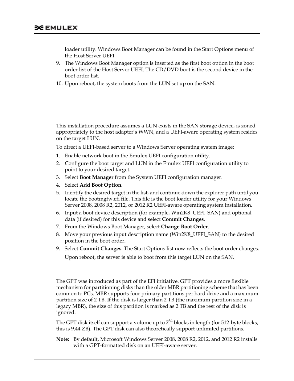 Guid partition table | Dell Emulex Family of Adapters User Manual | Page 1560 / 1815