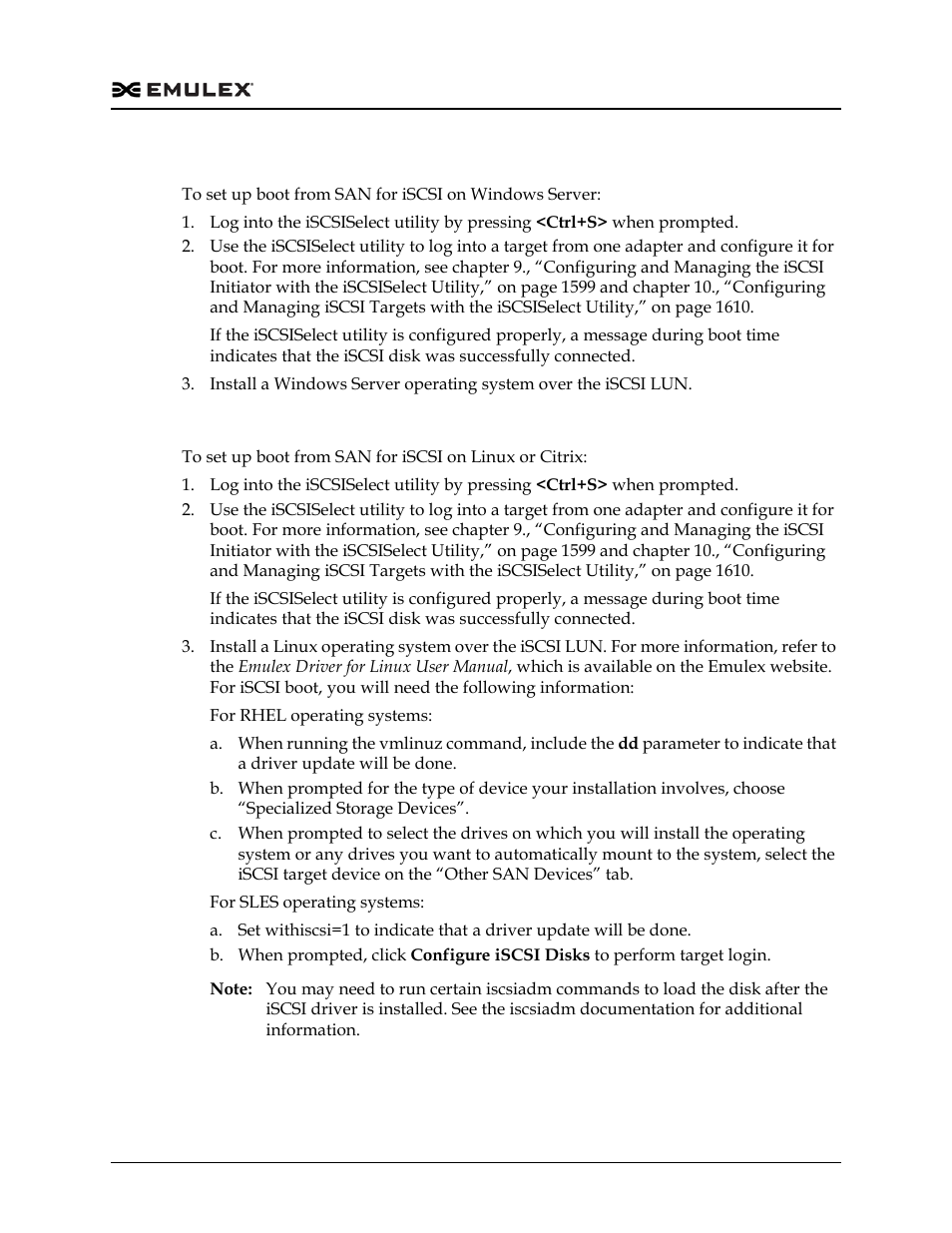 Windows server, Linux and citrix servers | Dell Emulex Family of Adapters User Manual | Page 1573 / 1815