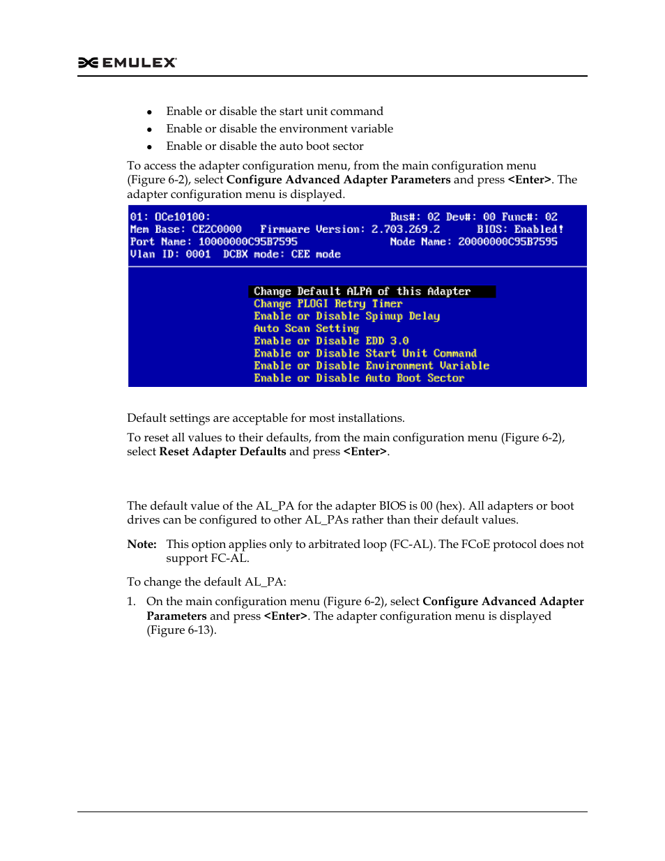 Changing the default al_pa, Figure 6-13 | Dell Emulex Family of Adapters User Manual | Page 1585 / 1815