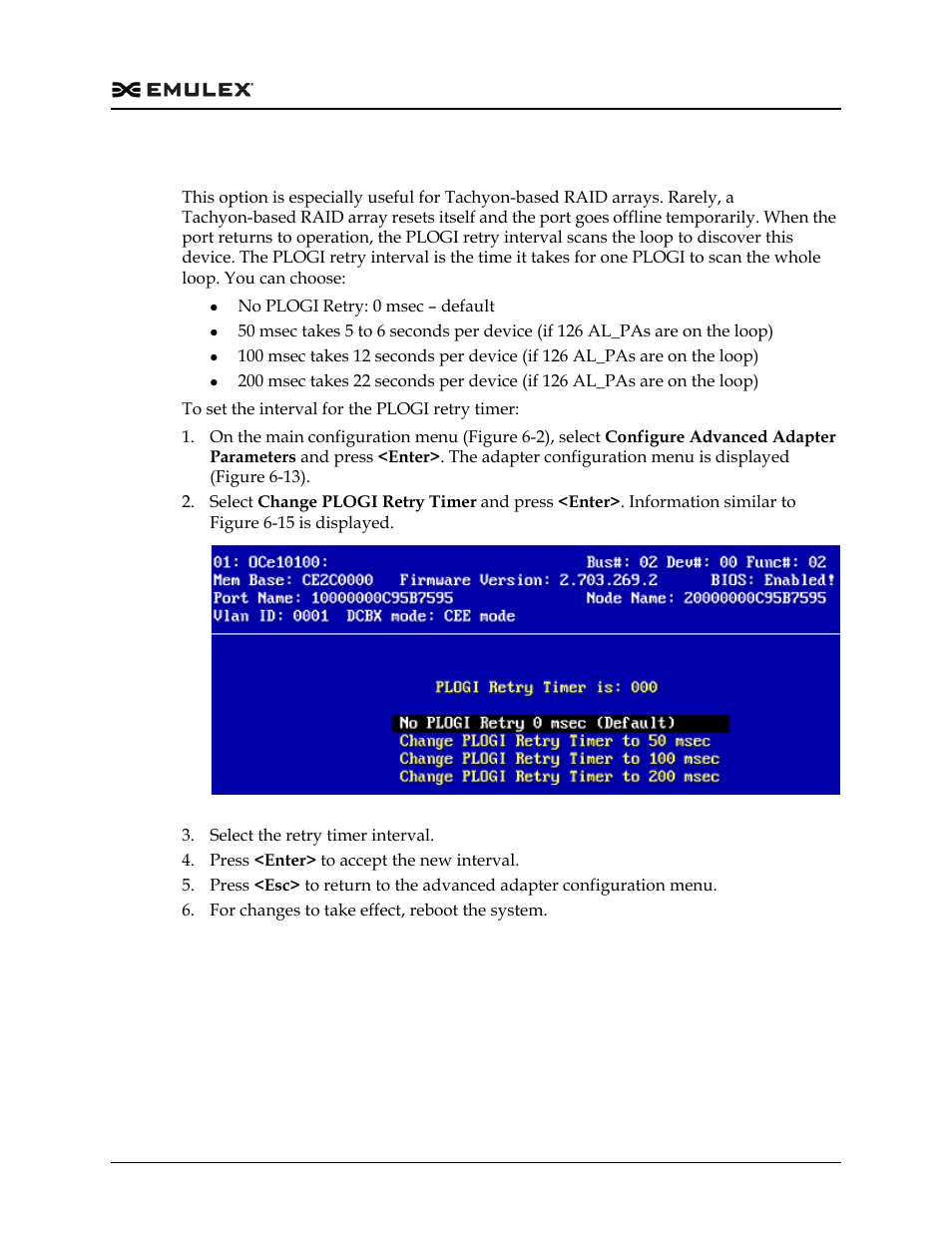 Changing the plogi retry timer, Figure 6-15 | Dell Emulex Family of Adapters User Manual | Page 1587 / 1815