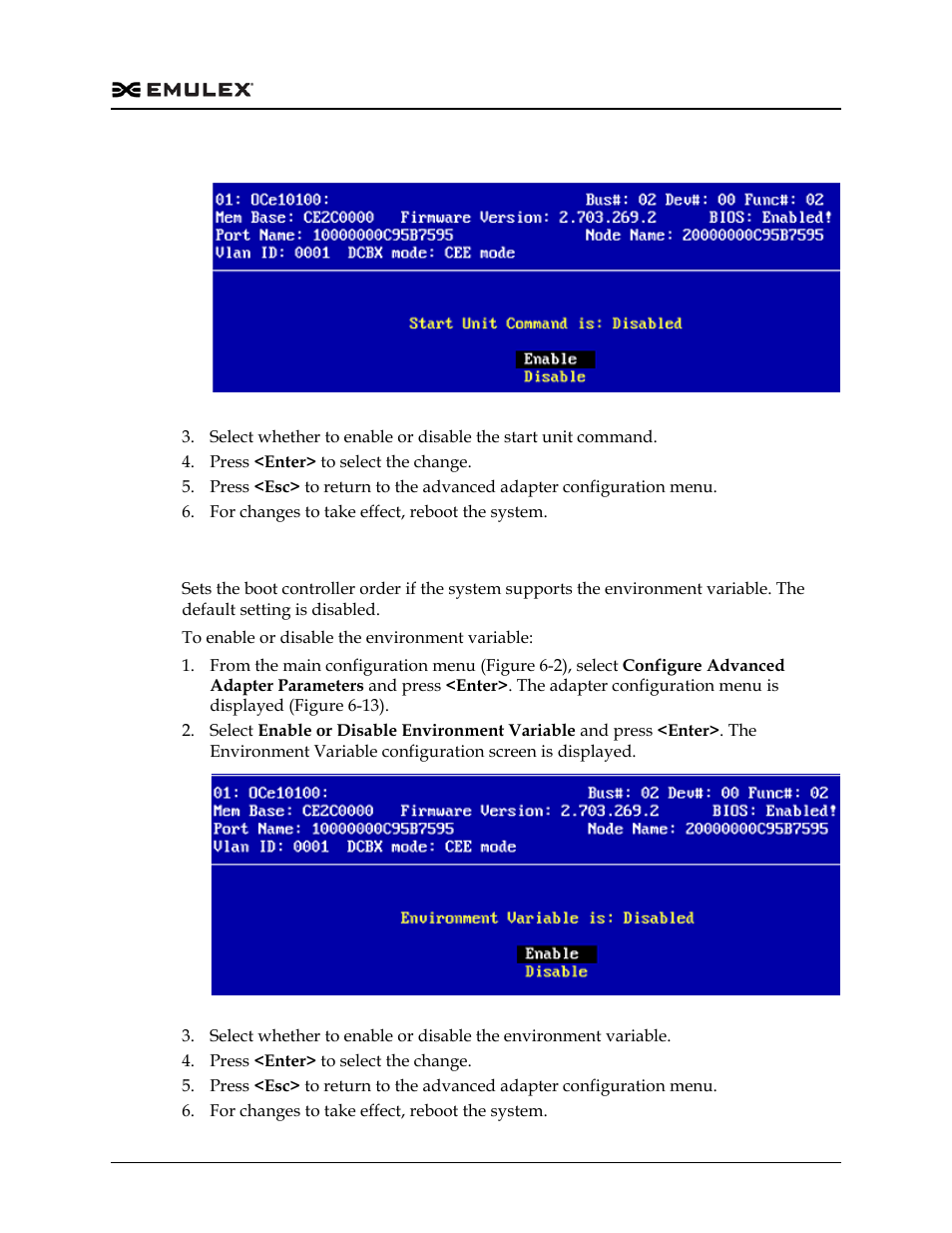 Enabling or disabling the environment variable, Figure 6-19, Figure 6-20 | Dell Emulex Family of Adapters User Manual | Page 1591 / 1815