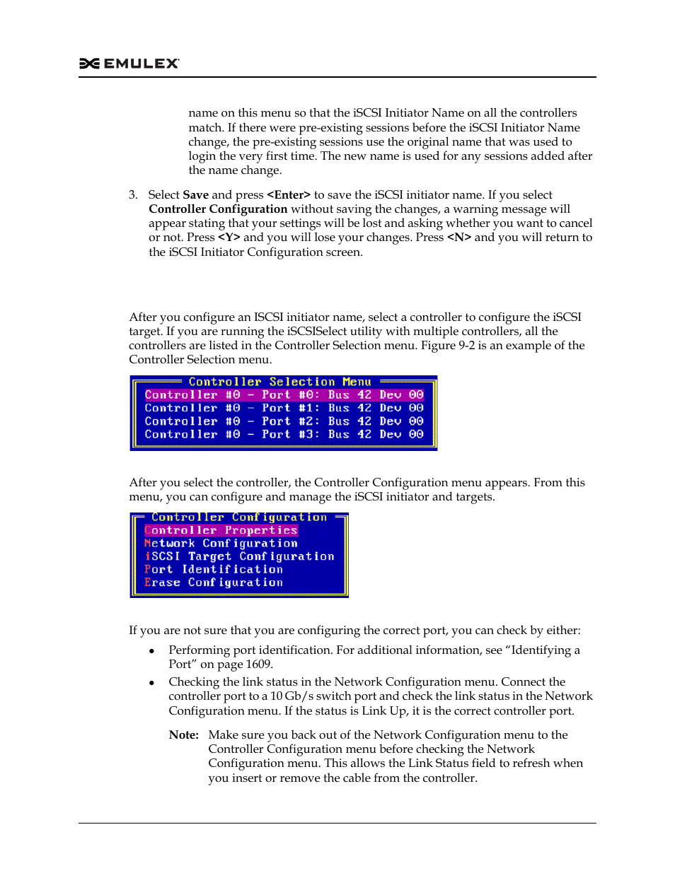 Selecting a controller, Selecting a controller 0, Figure 9-2 | Figure 9-3, E “selecting a controller” on | Dell Emulex Family of Adapters User Manual | Page 1600 / 1815
