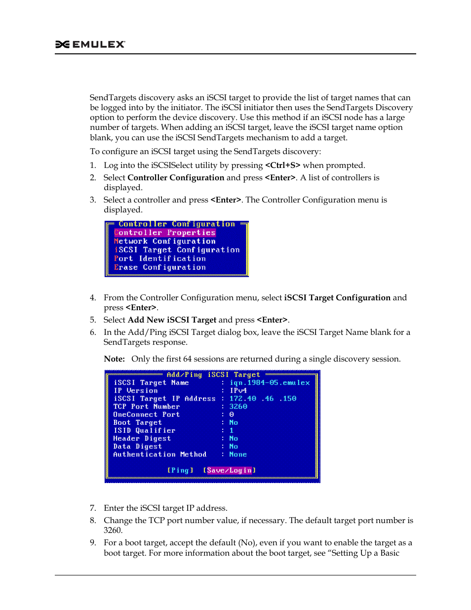 Using sendtargets discovery to add an iscsi target, Figure 10-1, Figure 10-2 | Dell Emulex Family of Adapters User Manual | Page 1611 / 1815
