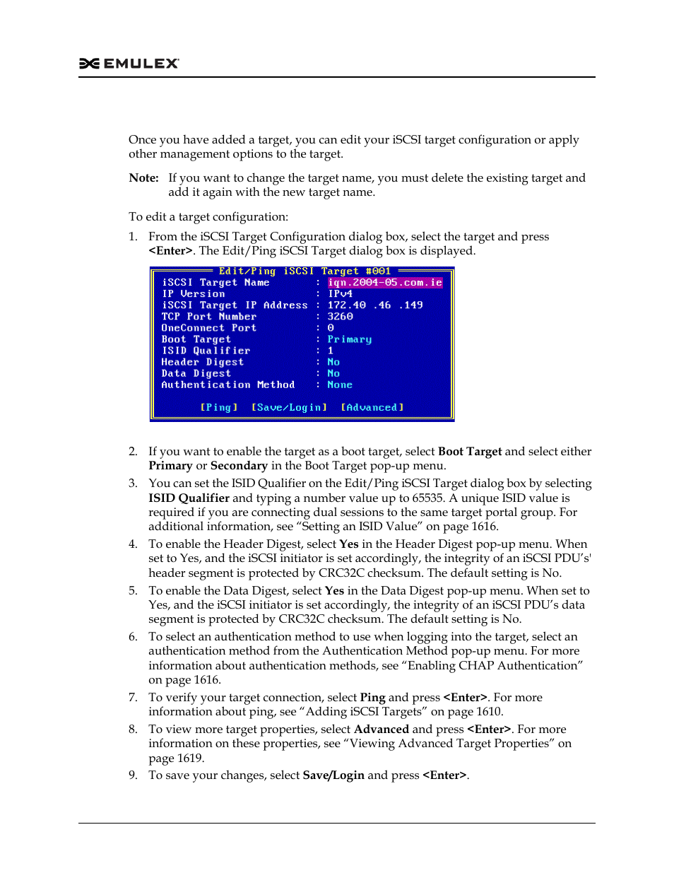 Editing a target configuration, Figure 10-6 | Dell Emulex Family of Adapters User Manual | Page 1615 / 1815