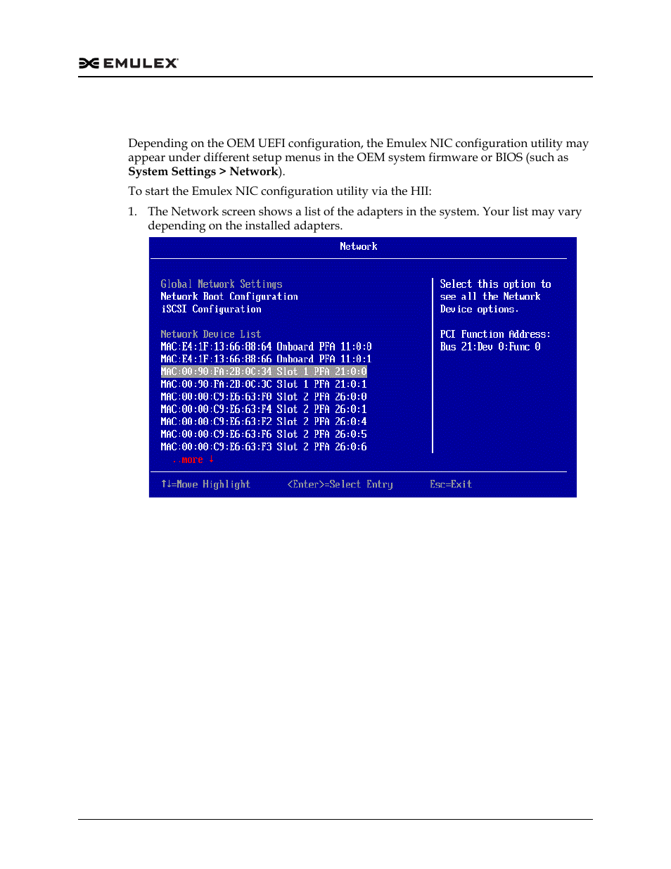 Starting the emulex nic configuration utility, Starting the emulex nic configuration utility 6, Figure 11-1 | Dell Emulex Family of Adapters User Manual | Page 1626 / 1815