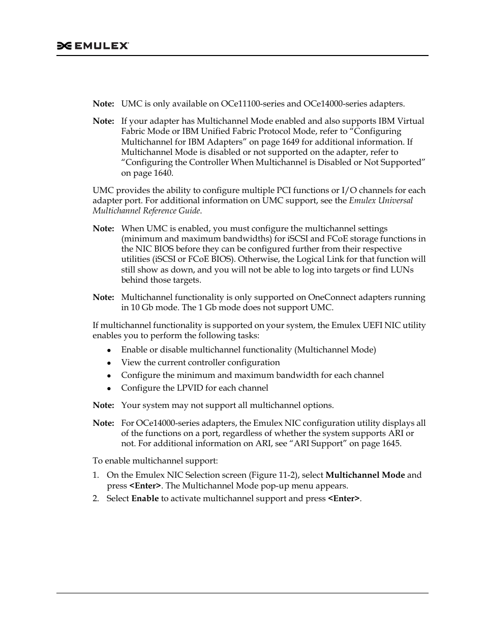Configuring universal multichannel, E “configuring universal, Or “configuring universal multichannel” on | Dell Emulex Family of Adapters User Manual | Page 1644 / 1815