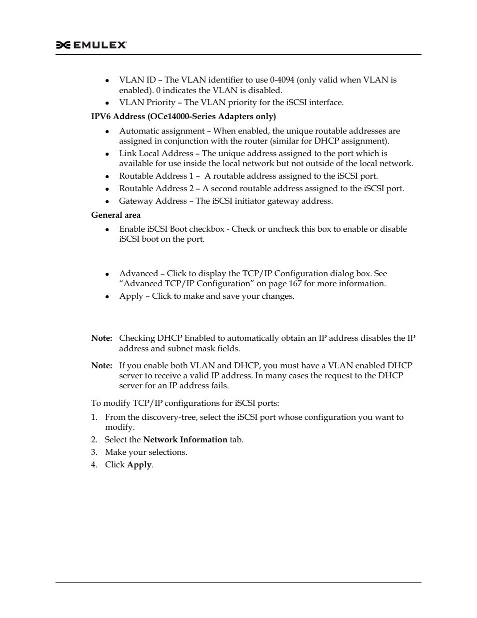 Modifying port settings | Dell Emulex Family of Adapters User Manual | Page 166 / 1815