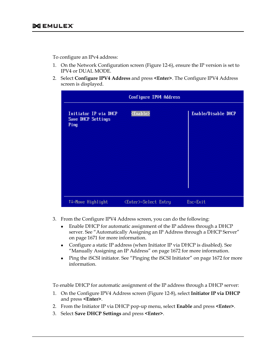Configuring an ipv4 address, Figure 12-8 | Dell Emulex Family of Adapters User Manual | Page 1671 / 1815