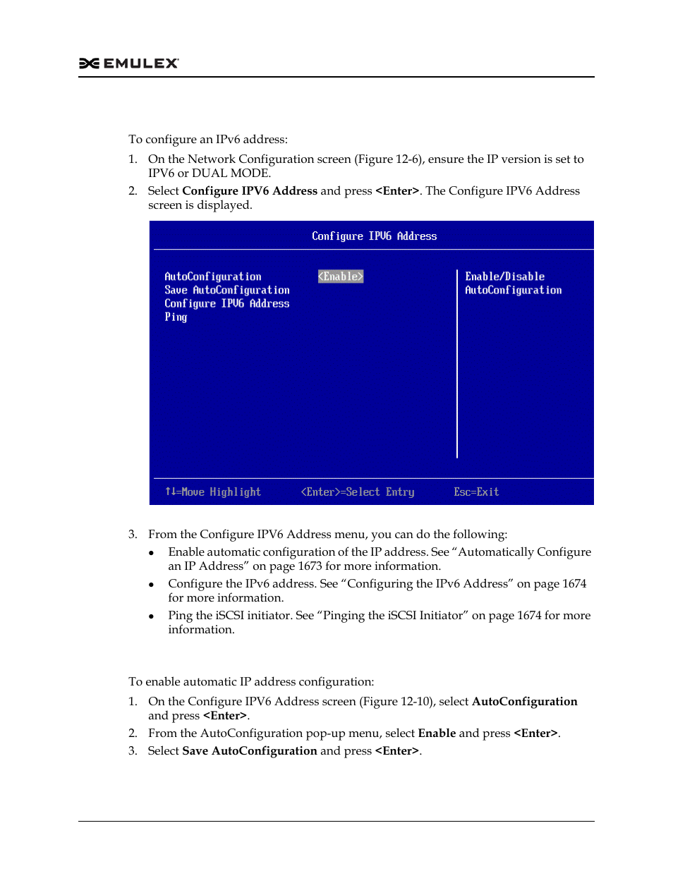 Configuring an ipv6 address, Automatically configure an ip address, Figure 12-10 | Dell Emulex Family of Adapters User Manual | Page 1673 / 1815