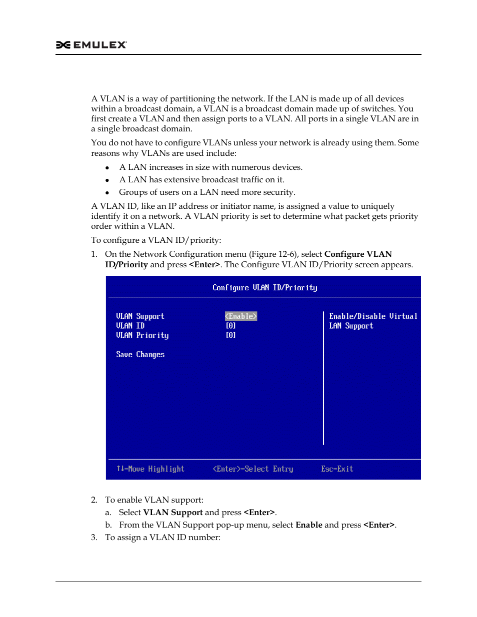 Configuring vlan id/priority, Figure 12-12 | Dell Emulex Family of Adapters User Manual | Page 1675 / 1815
