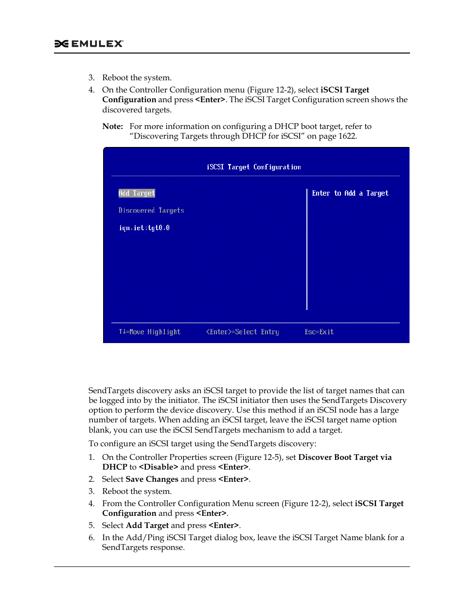 Using sendtargets discovery to add an iscsi target, Figure 12-13 | Dell Emulex Family of Adapters User Manual | Page 1677 / 1815