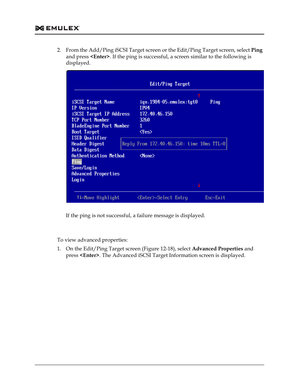 Viewing advanced properties, Figure 12-19 | Dell Emulex Family of Adapters User Manual | Page 1684 / 1815