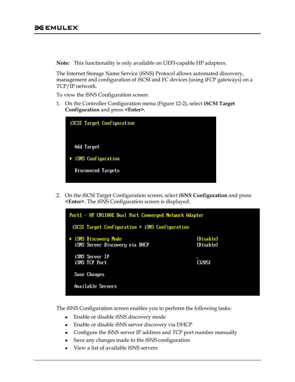 Isns configuration, Figure 12-22, Figure 12-23 | Dell Emulex Family of Adapters User Manual | Page 1687 / 1815
