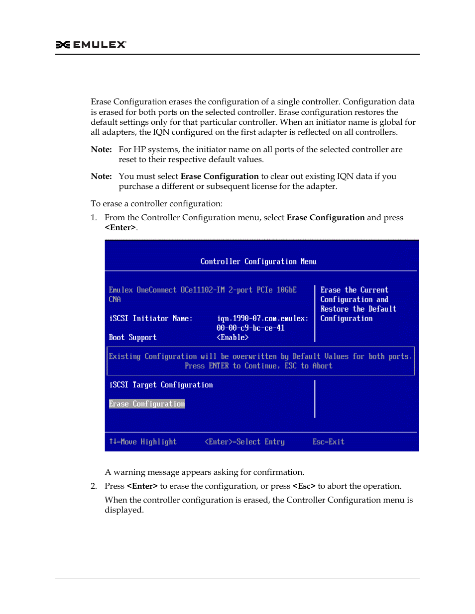 Erasing the configuration, Erasing the configuration 2, Figure 12-29 | Dell Emulex Family of Adapters User Manual | Page 1692 / 1815