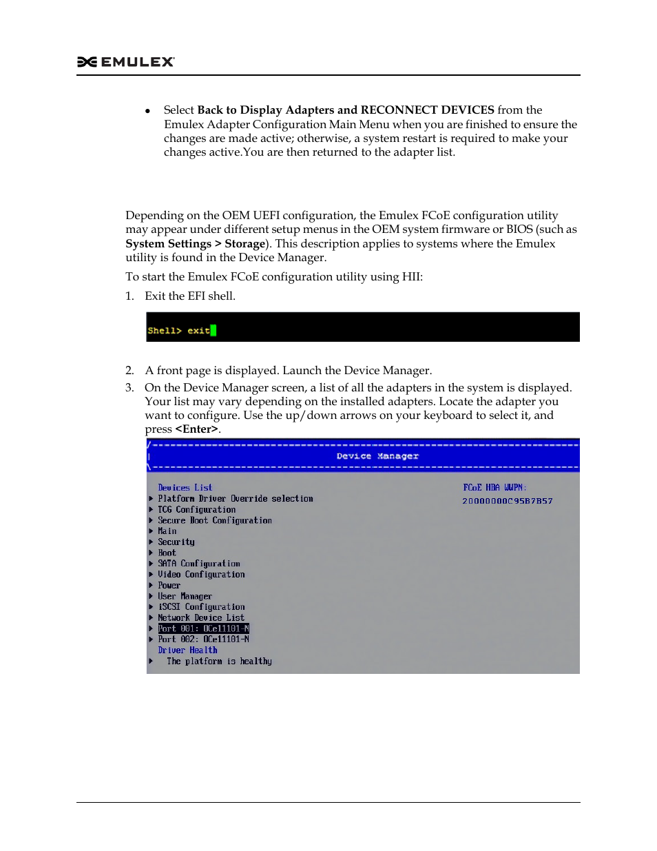 Starting the emulex fcoe configuration utility, Starting the emulex fcoe configuration utility 4, Figure 13-1 | Figure 13-2 | Dell Emulex Family of Adapters User Manual | Page 1694 / 1815