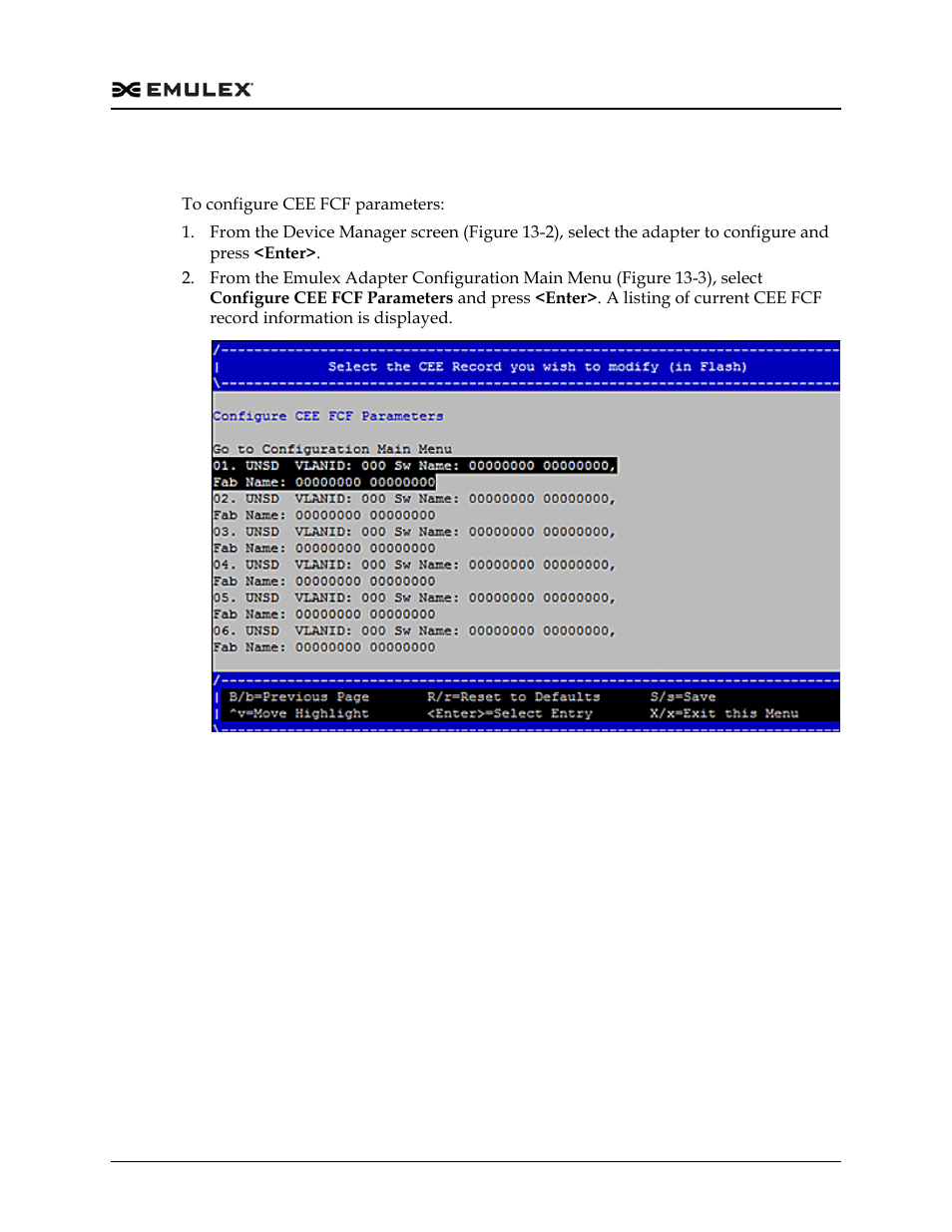 Configuring cee fcf parameters, Configuring cee fcf parameters 6, Figure 13-4 | Dell Emulex Family of Adapters User Manual | Page 1696 / 1815