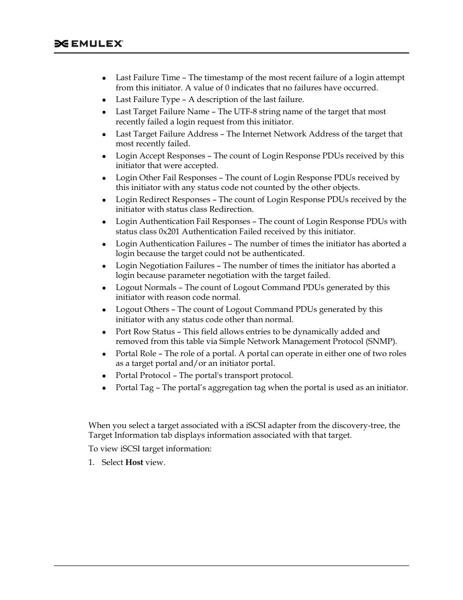 Viewing iscsi target information | Dell Emulex Family of Adapters User Manual | Page 170 / 1815