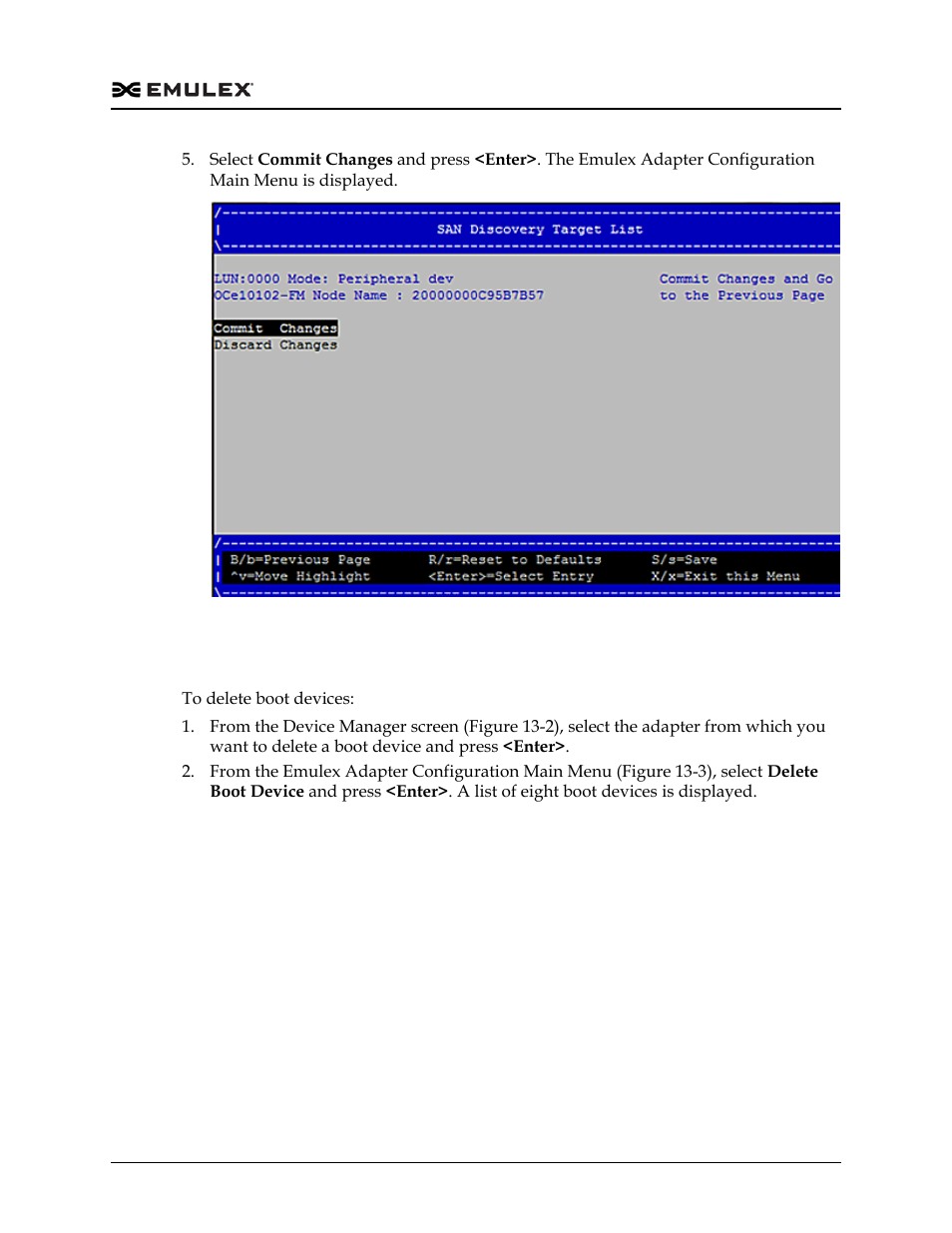 Deleting boot devices, Deleting boot devices 0, Figure 13-8 | Dell Emulex Family of Adapters User Manual | Page 1700 / 1815