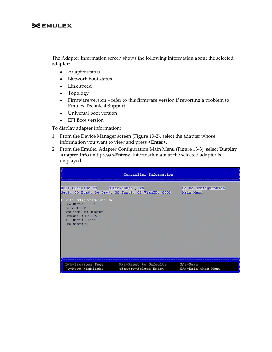 Displaying adapter information, Displaying adapter information 1, Figure 13-20 | Dell Emulex Family of Adapters User Manual | Page 1711 / 1815