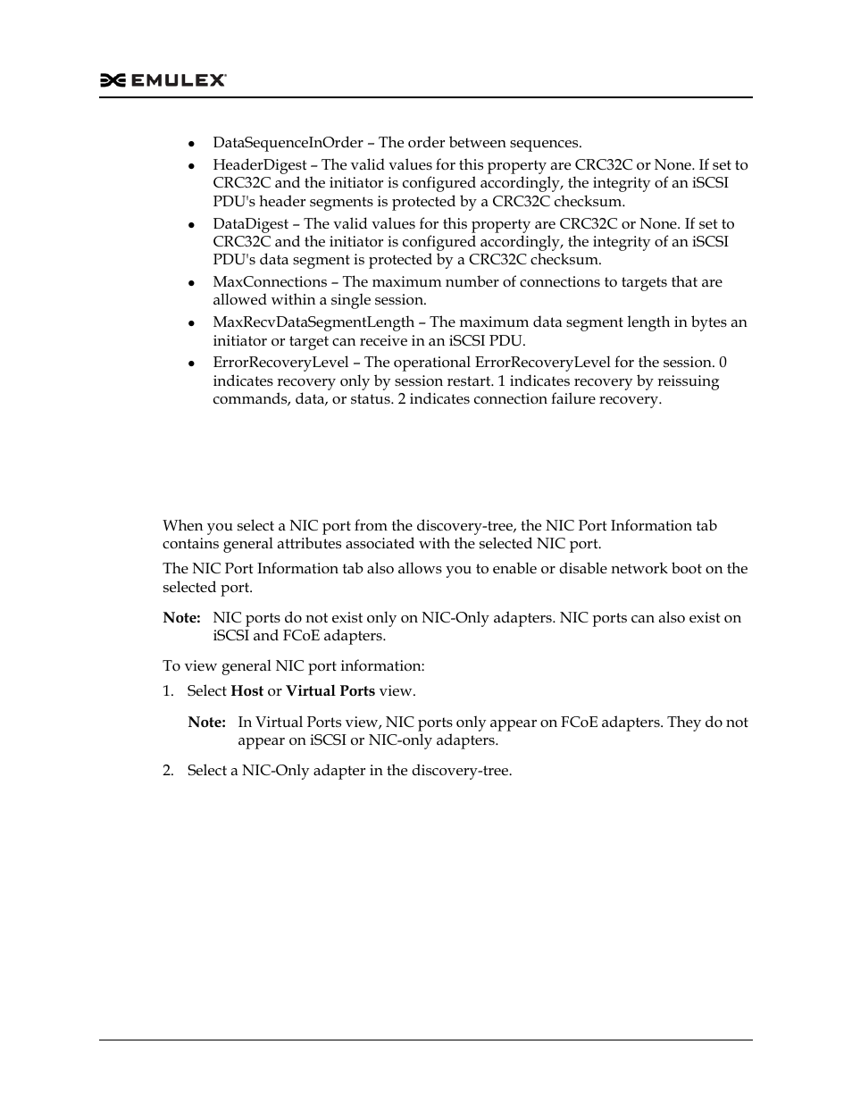 Viewing nic port information | Dell Emulex Family of Adapters User Manual | Page 182 / 1815
