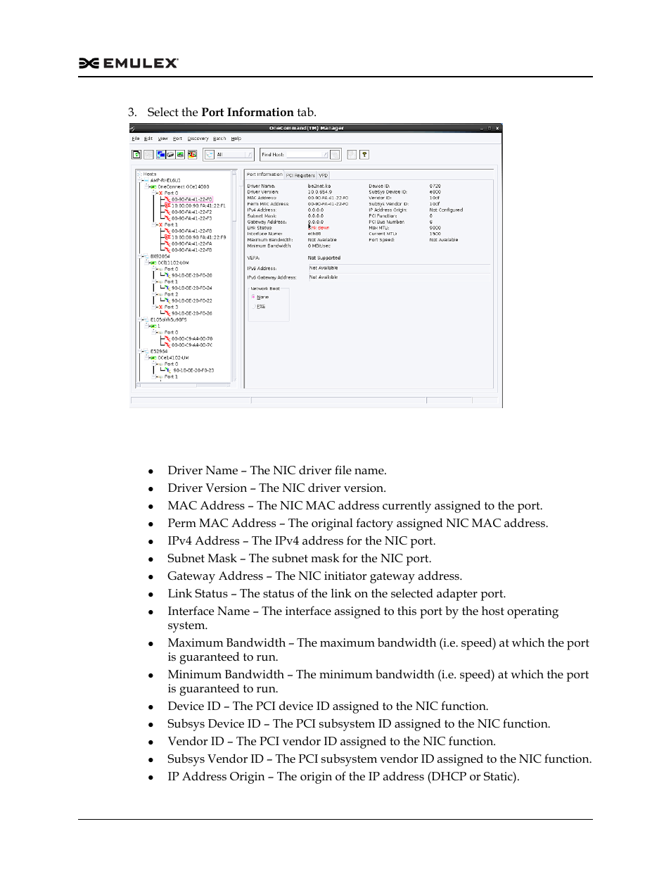 Nic port information field definitions, Figure 8-46 | Dell Emulex Family of Adapters User Manual | Page 183 / 1815