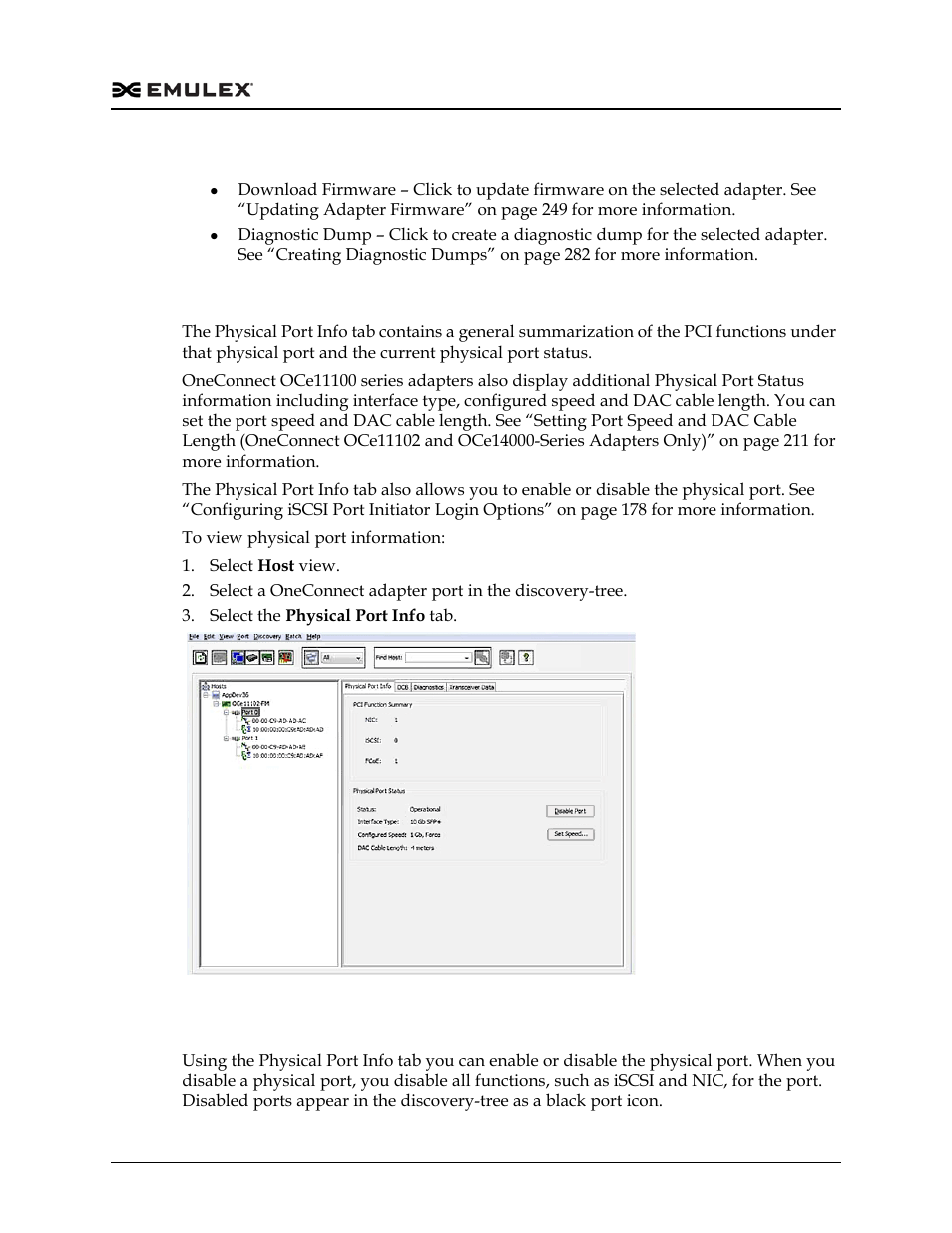 Viewing oneconnect physical port information, Enabling and disabling oneconnect physical ports, Figure 8-66 | Dell Emulex Family of Adapters User Manual | Page 210 / 1815