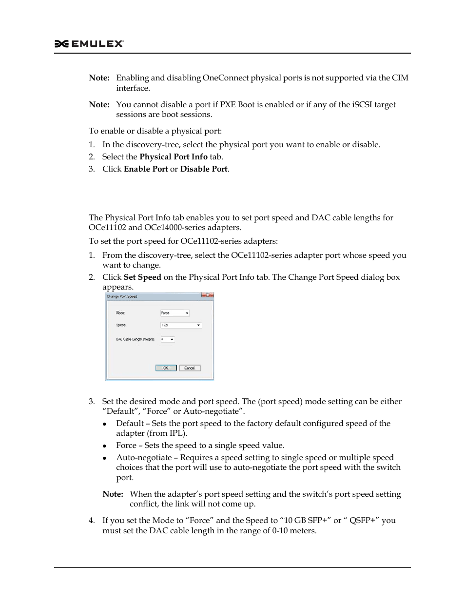 Figure 8-67, Ngth. see “setting port speed and dac cable | Dell Emulex Family of Adapters User Manual | Page 211 / 1815