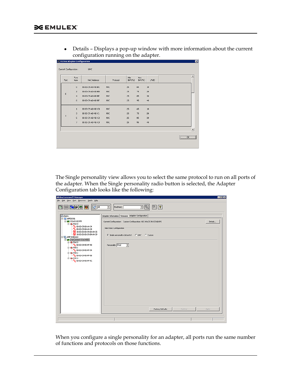 Configuring single personalities, Figure 8-71, Figure 8-72 | Dell Emulex Family of Adapters User Manual | Page 217 / 1815