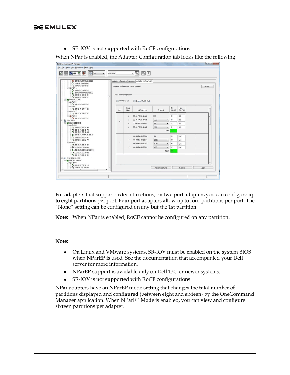 Dell npar and nparep mode enabled, Figure 8-84 | Dell Emulex Family of Adapters User Manual | Page 231 / 1815