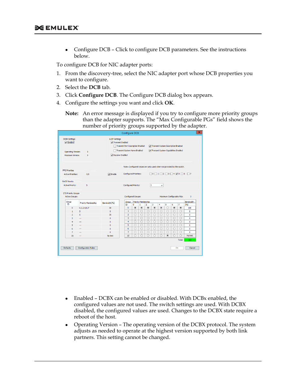 Configure dcb dialog box field definitions, Figure 8-90 | Dell Emulex Family of Adapters User Manual | Page 241 / 1815