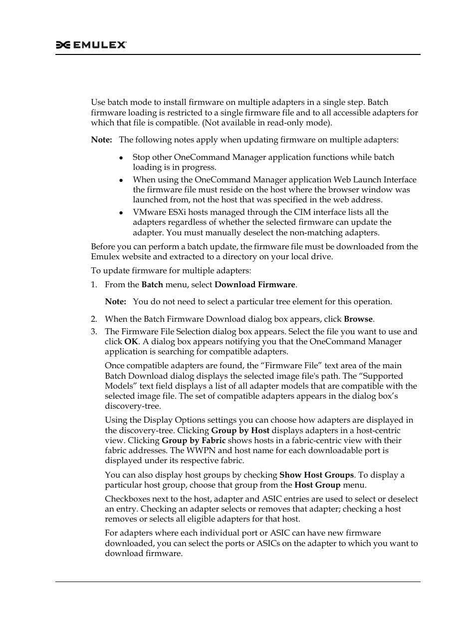 Updating firmware for multiple adapters | Dell Emulex Family of Adapters User Manual | Page 251 / 1815