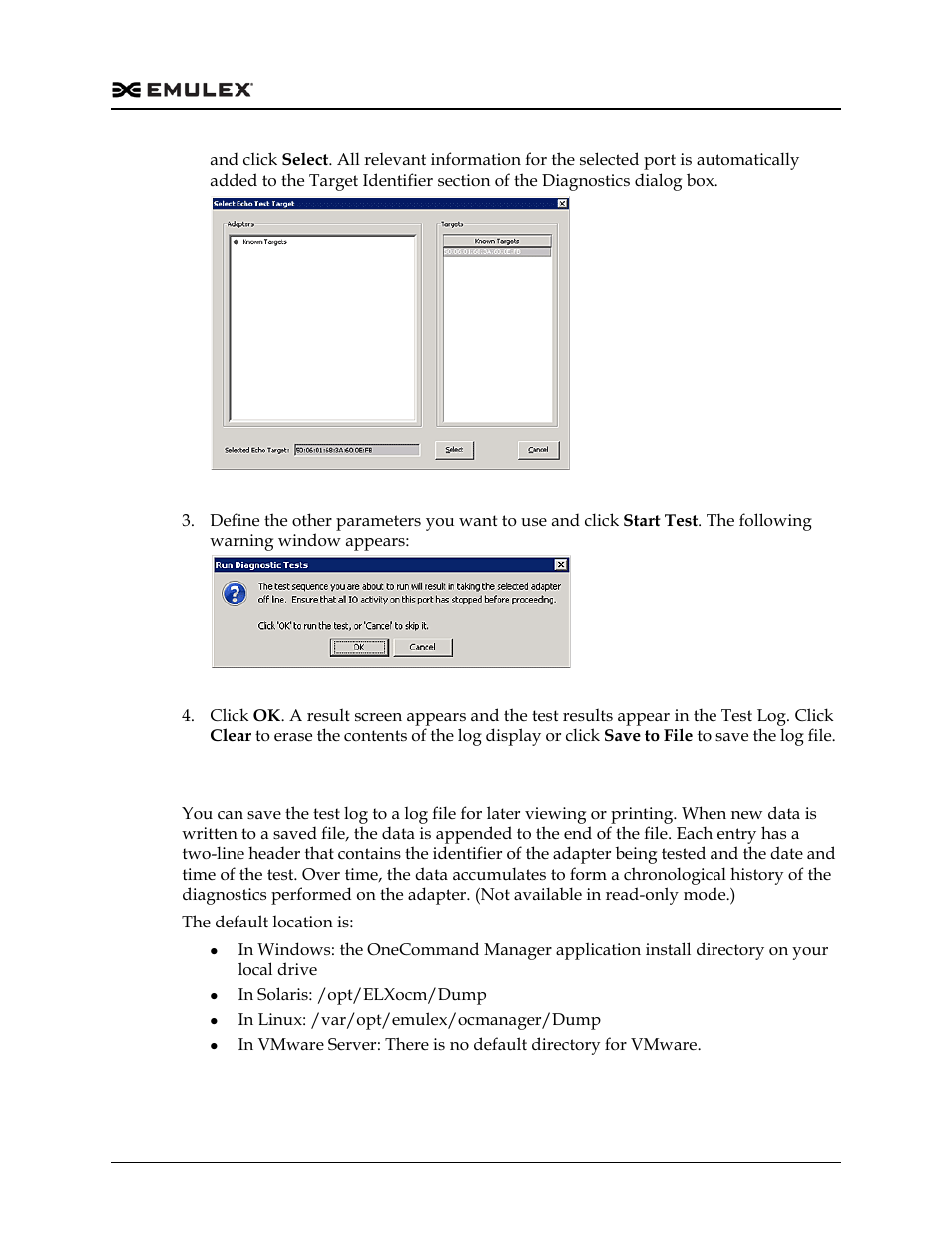 Saving the log file, Figure 13-11, Figure 13-12 | Dell Emulex Family of Adapters User Manual | Page 275 / 1815
