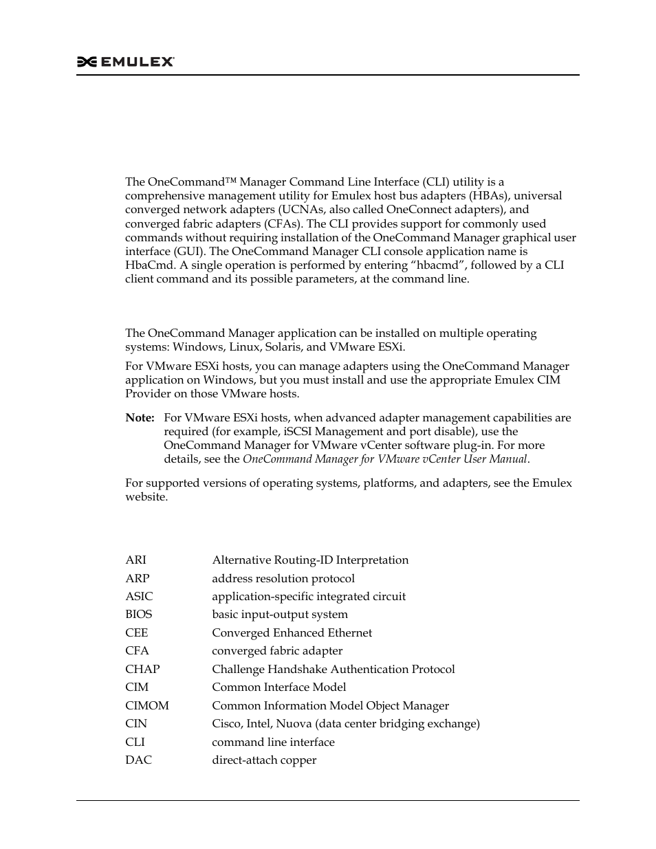 Introduction, Overview, Compatibility | Abbreviations, Overview abbreviations | Dell Emulex Family of Adapters User Manual | Page 293 / 1815