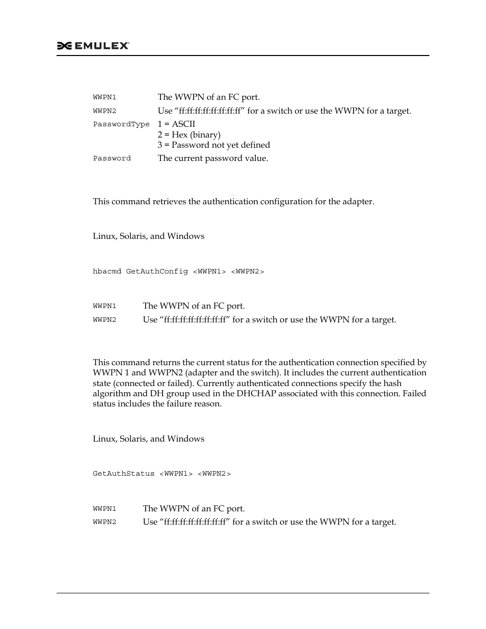 Getauthconfig, Getauthstatus | Dell Emulex Family of Adapters User Manual | Page 337 / 1815