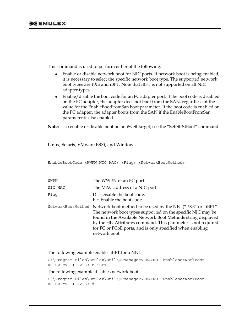 Boot commands, Enablebootcode | Dell Emulex Family of Adapters User Manual | Page 340 / 1815
