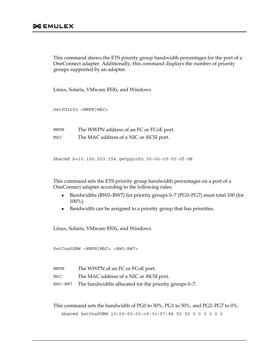 Getpginfo, Setcnapgbw | Dell Emulex Family of Adapters User Manual | Page 349 / 1815