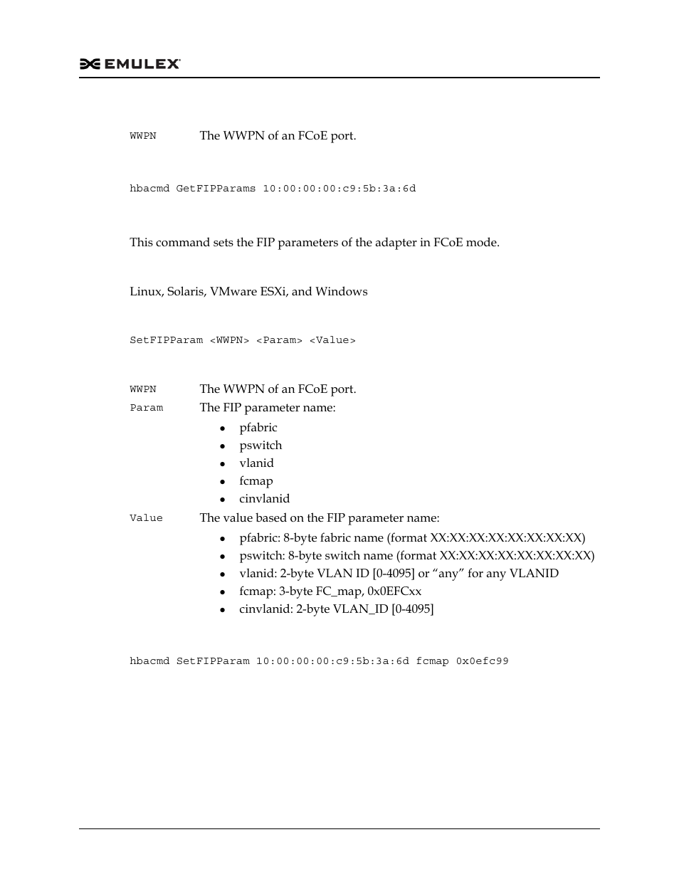 Setfipparam | Dell Emulex Family of Adapters User Manual | Page 371 / 1815