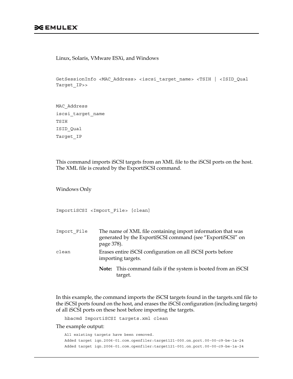 Importiscsi | Dell Emulex Family of Adapters User Manual | Page 381 / 1815