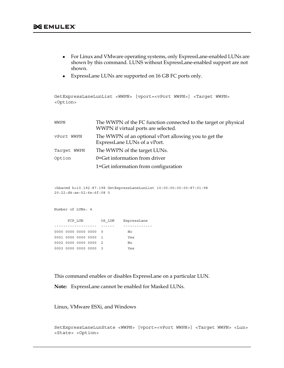 Setexpresslanelunstate | Dell Emulex Family of Adapters User Manual | Page 397 / 1815
