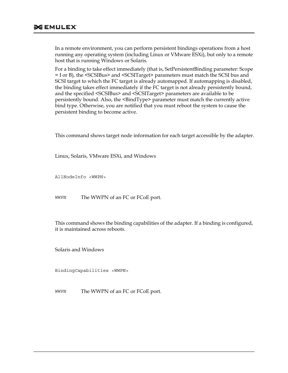 Allnodeinfo, Bindingcapabilities | Dell Emulex Family of Adapters User Manual | Page 408 / 1815