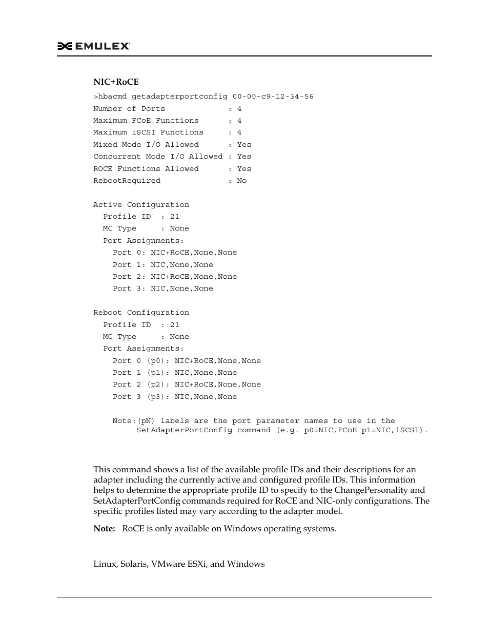 Listprofiles, Listprofiles”com | Dell Emulex Family of Adapters User Manual | Page 418 / 1815