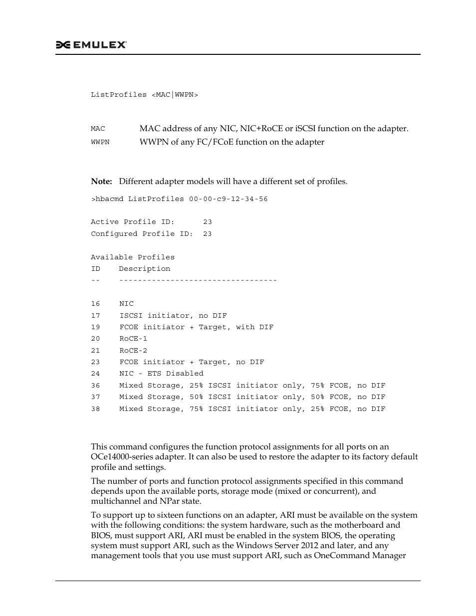 Setadapterportconfig, D “setadapterportconfig” on | Dell Emulex Family of Adapters User Manual | Page 419 / 1815