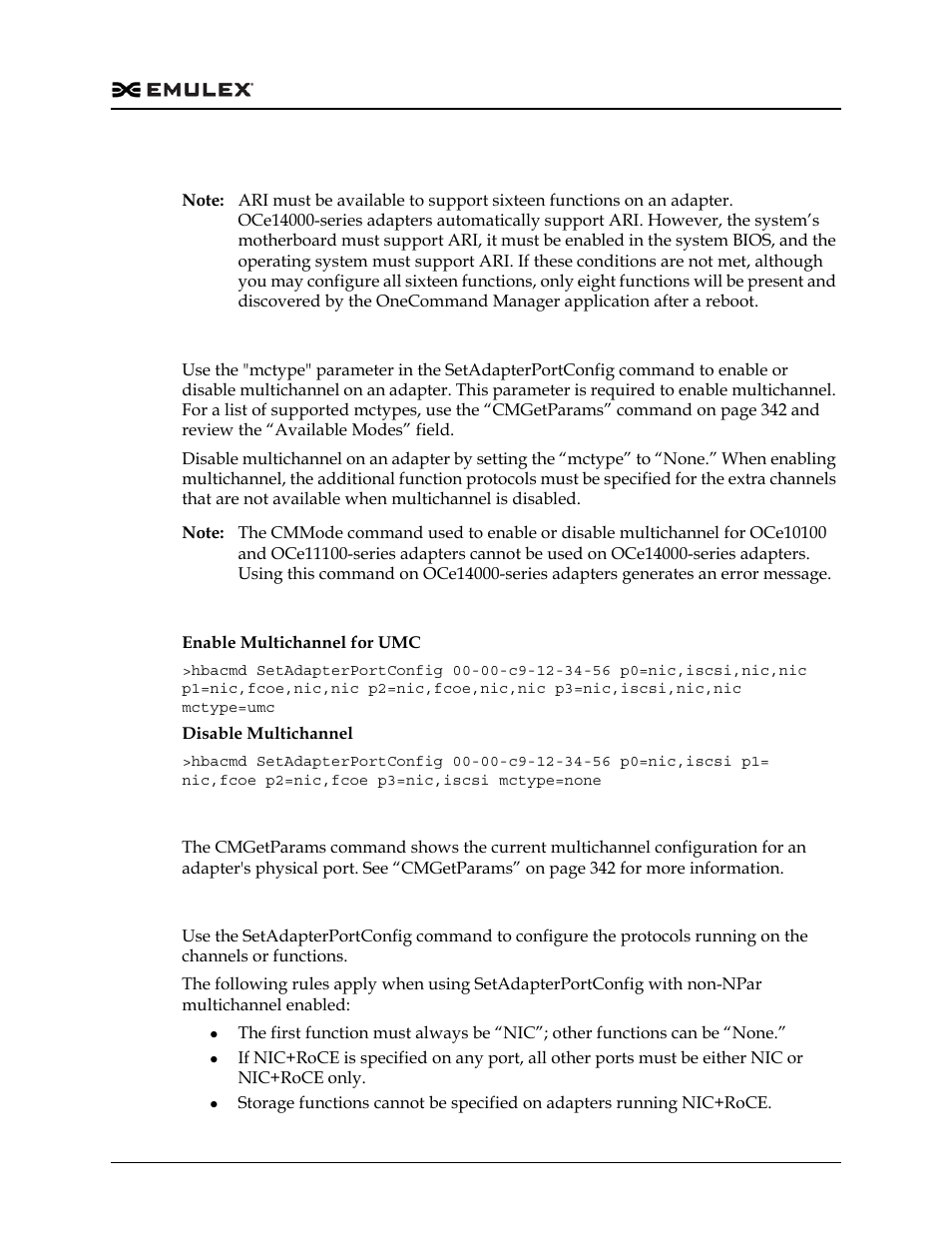 Multichannel configurations | Dell Emulex Family of Adapters User Manual | Page 425 / 1815