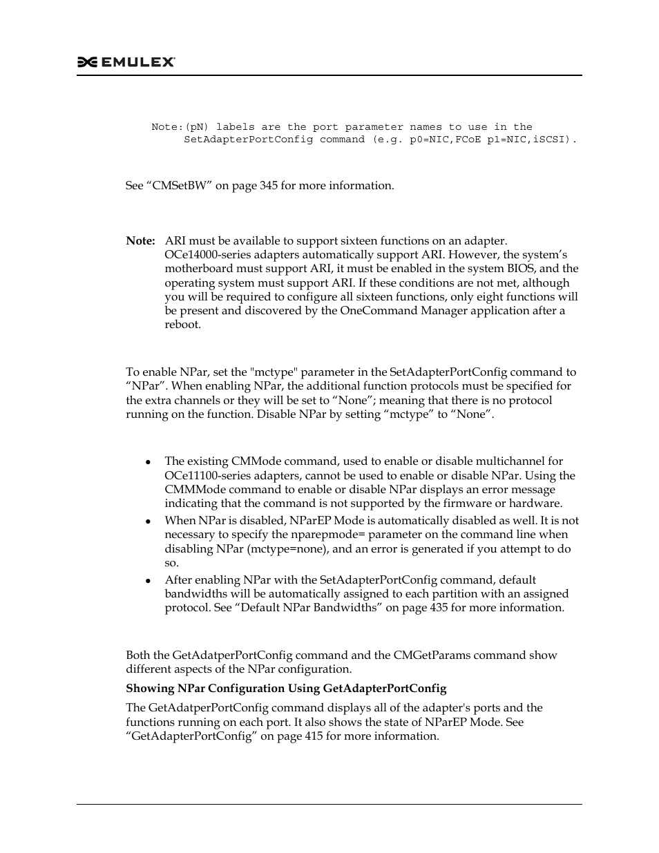 Dell npar configurations | Dell Emulex Family of Adapters User Manual | Page 428 / 1815
