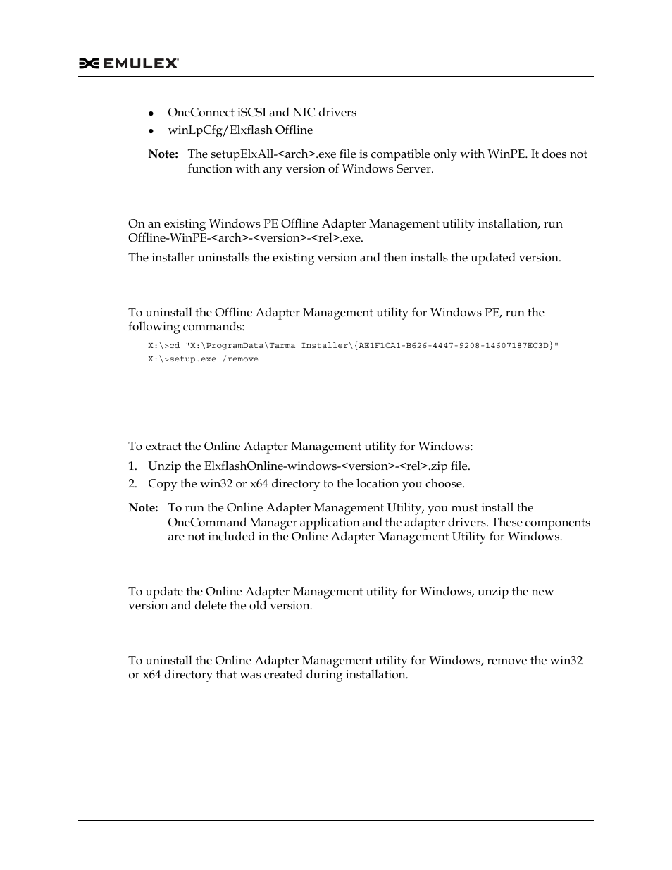 Updating, Uninstalling | Dell Emulex Family of Adapters User Manual | Page 463 / 1815