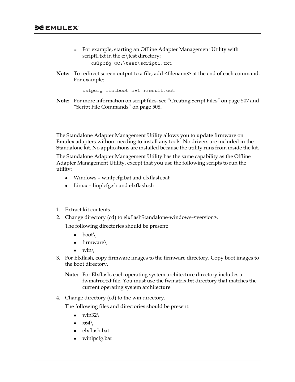Running the standalone adapter management utility, Windows, Running the standalone adapter | Dell Emulex Family of Adapters User Manual | Page 485 / 1815
