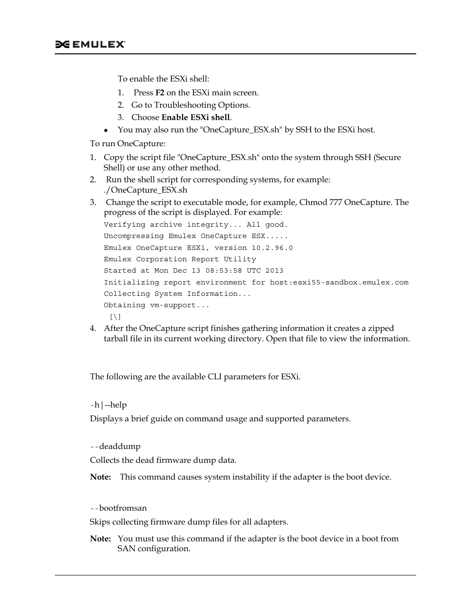 Command line interface parameters | Dell Emulex Family of Adapters User Manual | Page 527 / 1815