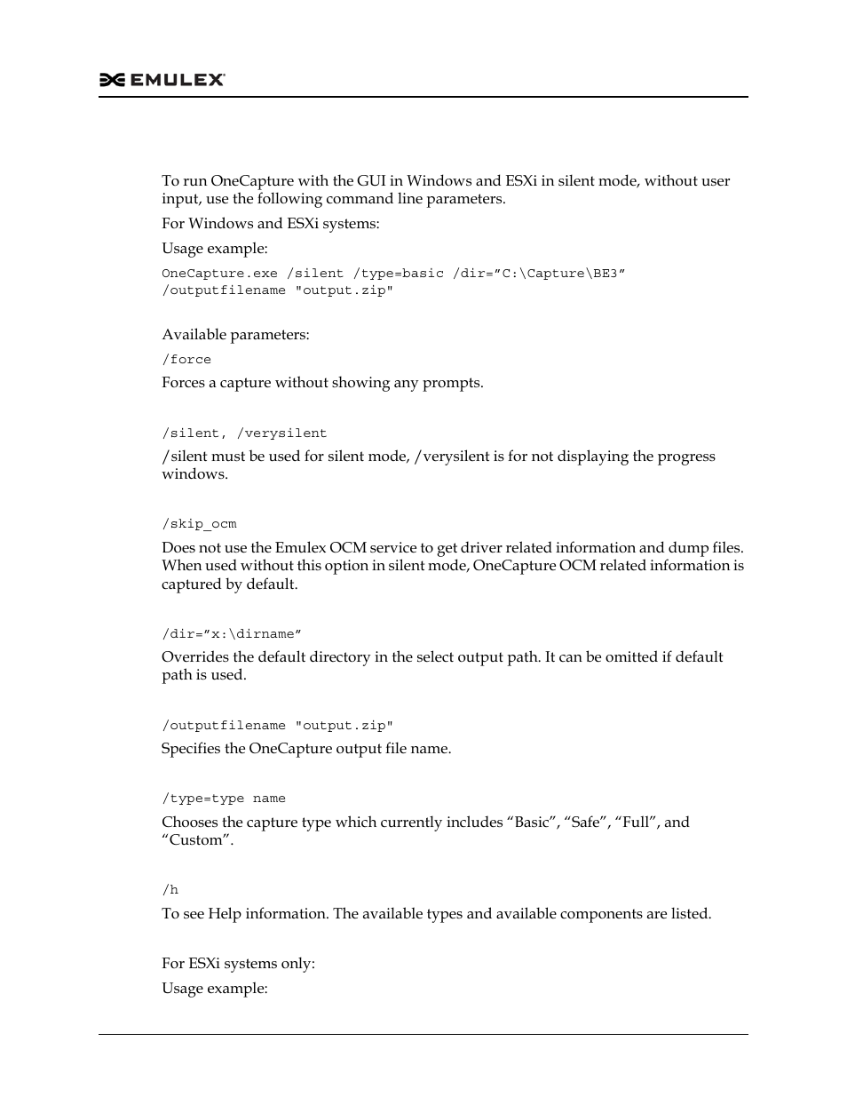 Silent mode execution | Dell Emulex Family of Adapters User Manual | Page 528 / 1815