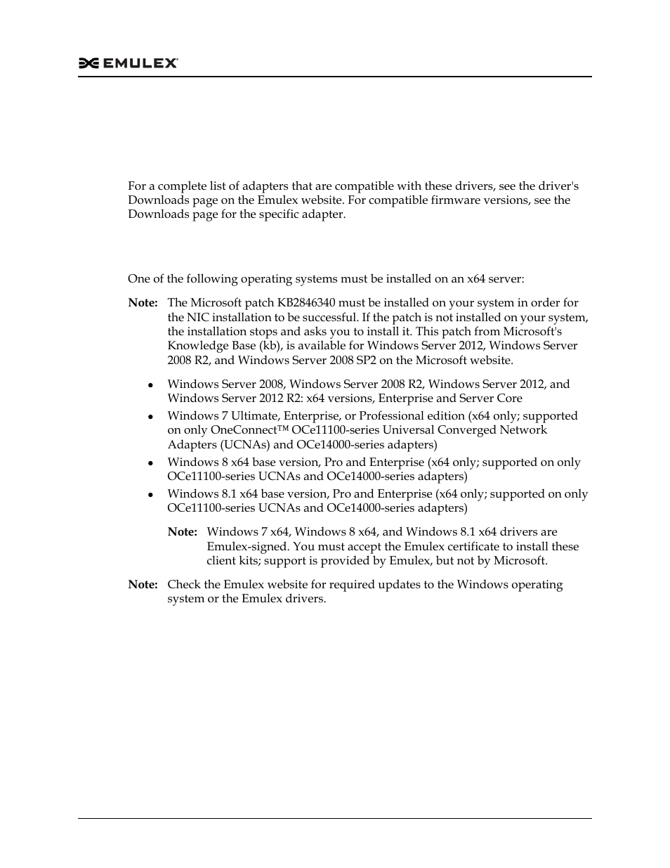 Introduction, Compatibility, Operating system requirements | Compatibility operating system requirements | Dell Emulex Family of Adapters User Manual | Page 546 / 1815