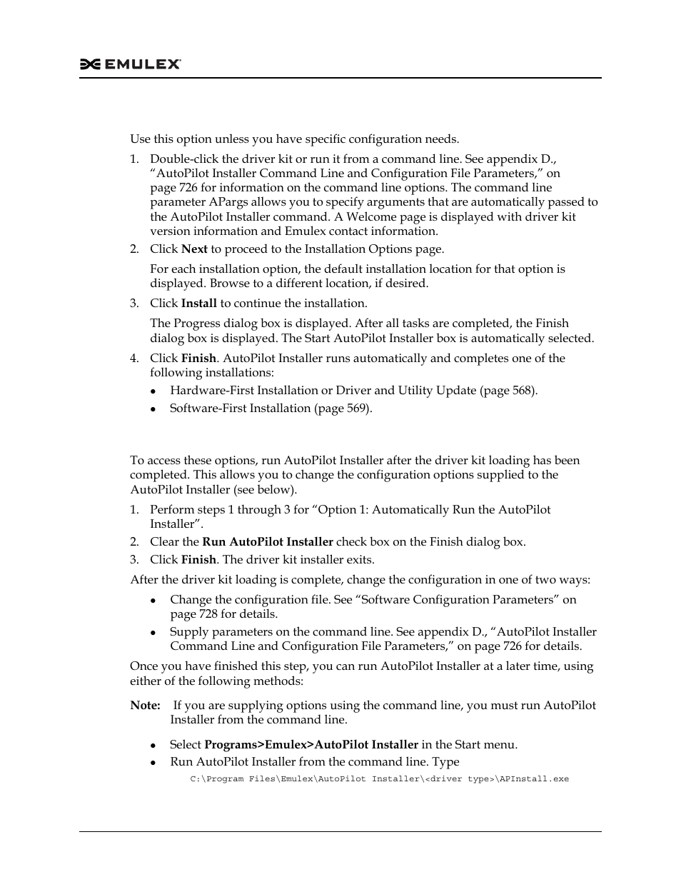 Option 2: run the autopilot installer separately | Dell Emulex Family of Adapters User Manual | Page 567 / 1815